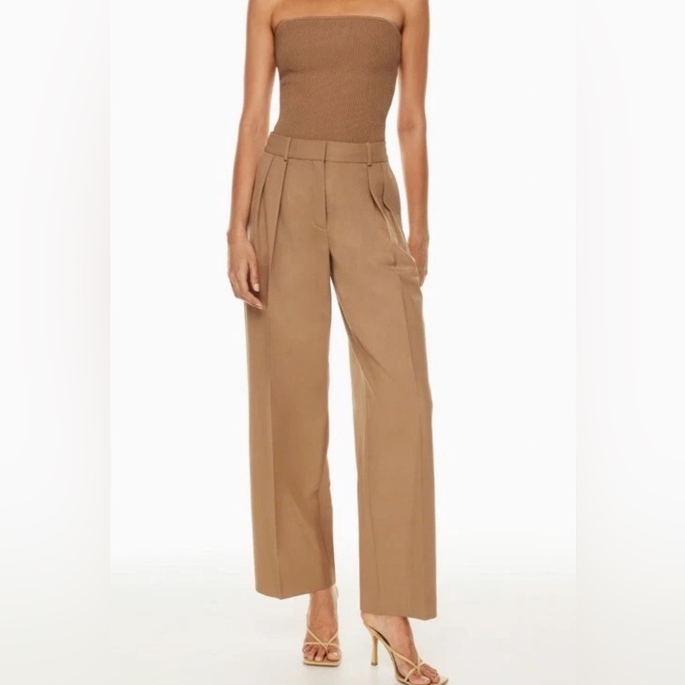 Aritzia Babaton Revue Pant size 10 in Heather Gold Camel Pants